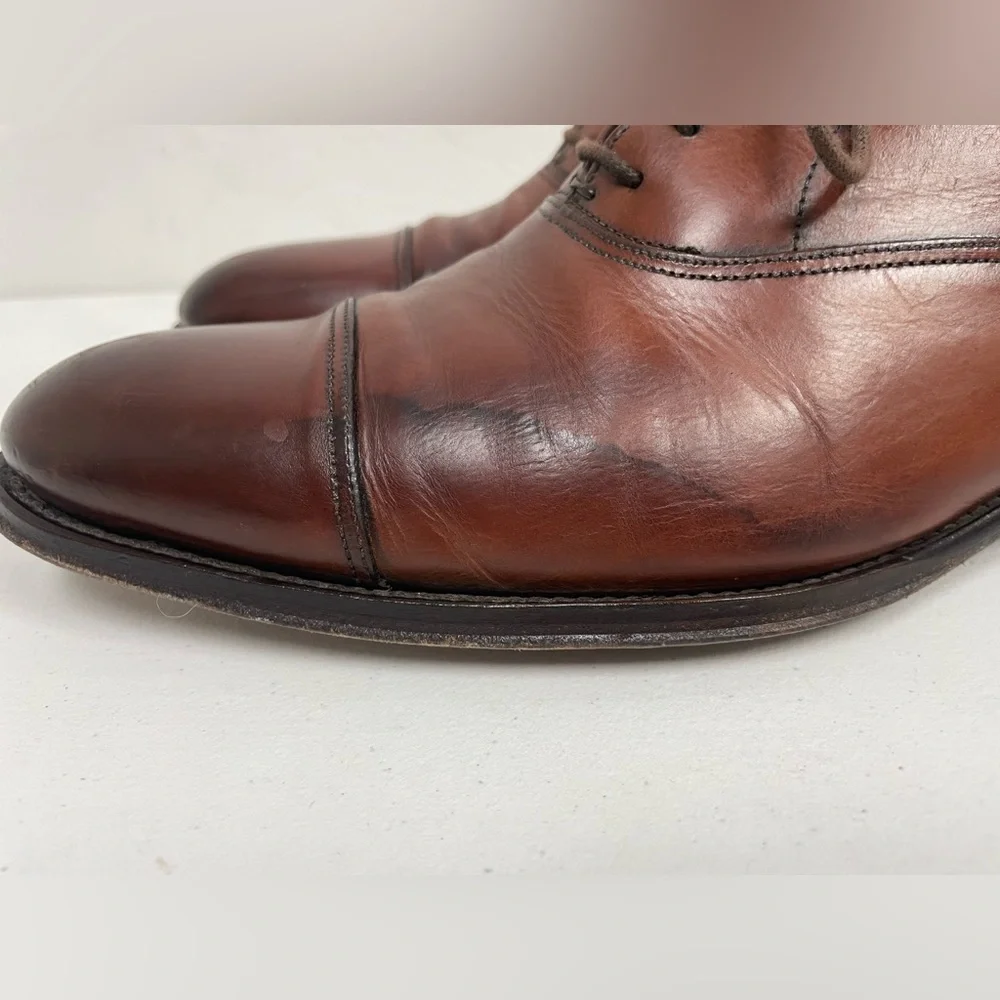 To Boot New York Made in Italy Burnished Cap Toe Oxford in Brown Size 9 1/2 $450